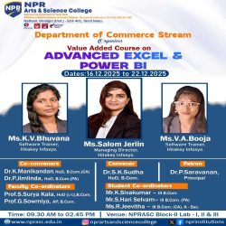 Value Added Course on Advanced Excel & Power BI