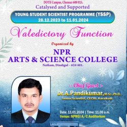 Valedictory Function of Young Student Scientist Programme (YSSP) – 2023