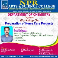 Workshop on Preparation of Home Care Products