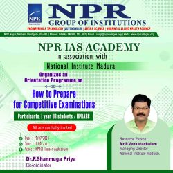 Orientation Programme on How to Prepare for Competitive Examinations
