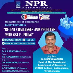 Guest Lecture in Recent Challenges & Problems with GST E-Filing