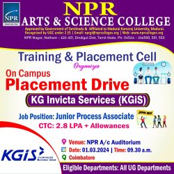 On Campus Placement Drive – KG Invicta Services (KGiS)