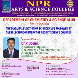 Guest Lecture & Science Club Inauguration