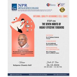 Faculty Development Program on The Seven Habits of Highly Effective Teachers