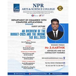 Guest Lecture on An Overview of the Budget-2025 and the Income Tax Bill, 2025