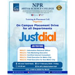 On Campus Placement Drive – Just Dail