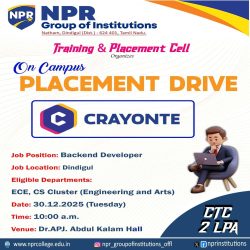On-Campus Placement Drive – Crayonte