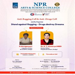 Awareness Programme on Stand Against Ragging – Drugs Destroy Dreams