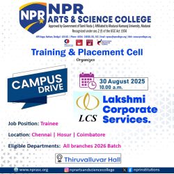 Campus Drive for Lakshmi Corporate Services (LCS).