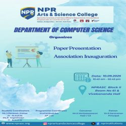 Paper Presentation & Association Inauguration