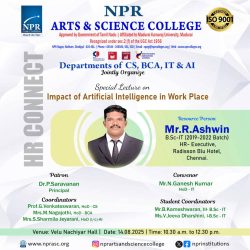 Special Lecture on Impact of Artificial Intelligence in Workplace